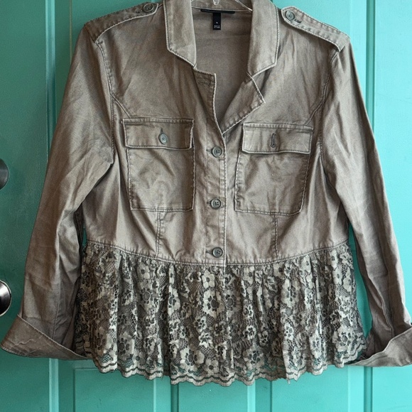 Lane Bryant size 16 olive green top - Picture 7 of 9